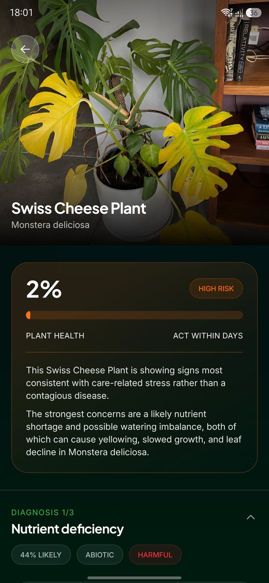 Plant Doctor health report